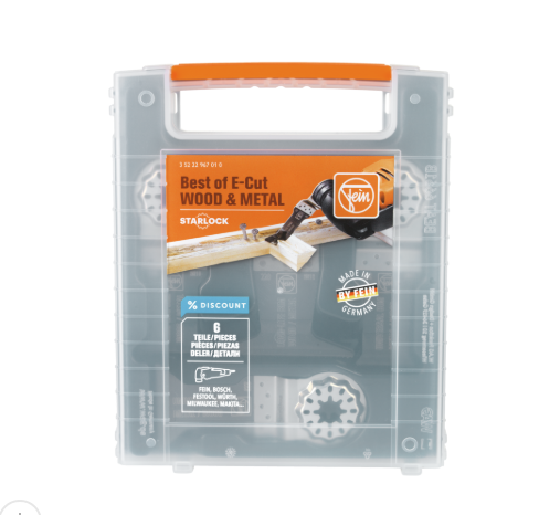 FEIN Best of E-Cut Starlock WOOD & METAL saw blade set, 6-piece – 35222967010